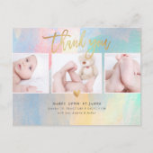 Baby shower Dank u kleurrijke penseelstreken Briefkaart (Voorkant)