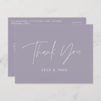 Baby shower dank u lila paarse elegant modern