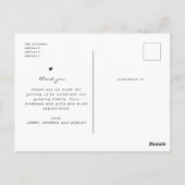 Baby shower Dank u moderne eenvoudige fotocollage Briefkaart (Achterkant)