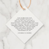 Baby shower dank u moderne pampas grasspriet bedankjes labels (Achterkant)