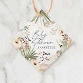 Baby shower dank u moderne pampas grasspriet bedankjes labels (Voorkant)