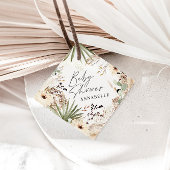 Baby shower dank u moderne pampas grasspriet bedankjes labels