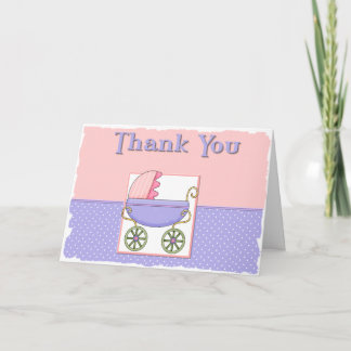 Baby shower Dank u Opmerking Bedankkaart