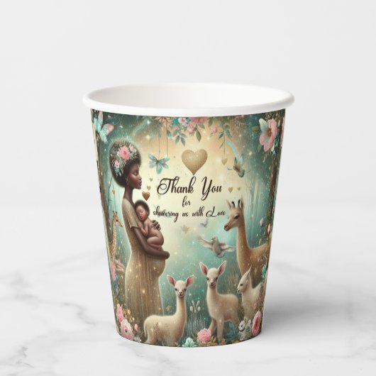 Baby shower Dank u Papieren Beker Set (Achterkant)