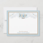 Baby shower dank u platte briefkaarten (Voorkant)