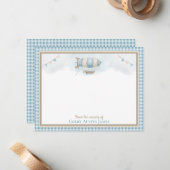 Baby shower dank u platte briefkaarten (Voorkant / Achterkant in situ)