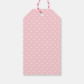 Baby shower Dank u Polka Dots Blush Pink Modern Cadeaulabel (Achterkant)