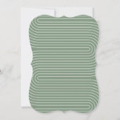 Baby shower dank u Sage Green Elegant Modern Kaart (Achterkant)