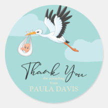 Baby shower Dank u Sticker