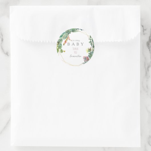 Baby shower Dank u Sticker (Tas)