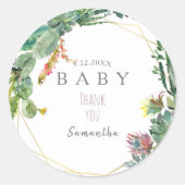 Baby shower Dank u Sticker (Voorkant)
