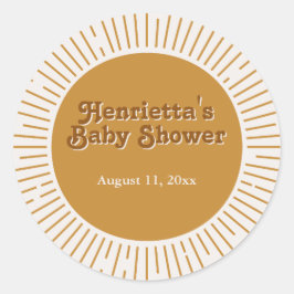 Baby shower Dank U Sticker Hier komt de Zoon