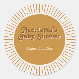 Baby shower Dank U Sticker Hier komt de Zoon