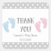 Baby shower Dank u Stickers (Voorkant)