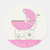 Baby shower Dank u Stickers (Voorkant)