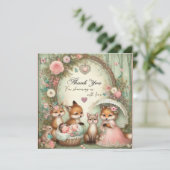 Baby shower Dank u Stickers Kaart (Staand voorkant)