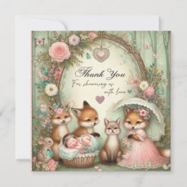 Baby shower Dank u Stickers Kaart