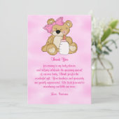baby shower Dank u, Teddy Bear Kaart (Staand voorkant)