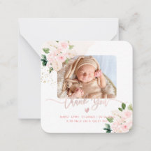 Baby shower Dank u voor de zwarte roze volken