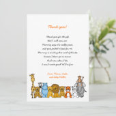 baby shower Dank u voor uw opmerking met gedicht,  Bedankkaart (Staand voorkant)