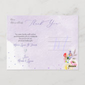 Baby shower Dank u Waterverf gele rozen Briefkaart (Achterkant)