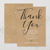 Baby shower Dank u wel degelijk bijtend grafisch s Bedankkaart (Voorkant / Achterkant)