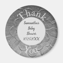 Baby shower Dank u wel Elegant Silver-waardering