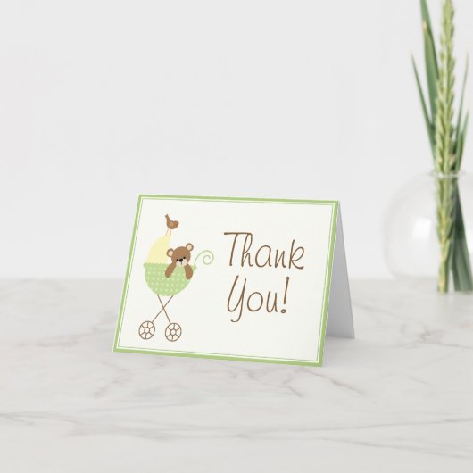 Baby shower Dank u wel kaarten (Voorkant)