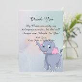 Baby shower Dank u wel kaarten (Staand voorkant)