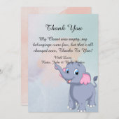 Baby shower Dank u wel kaarten (Voorkant / Achterkant)