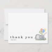 Baby shower Dank u wel, u heet Slapend Elephant Bl Notitiekaartje (Voorkant)