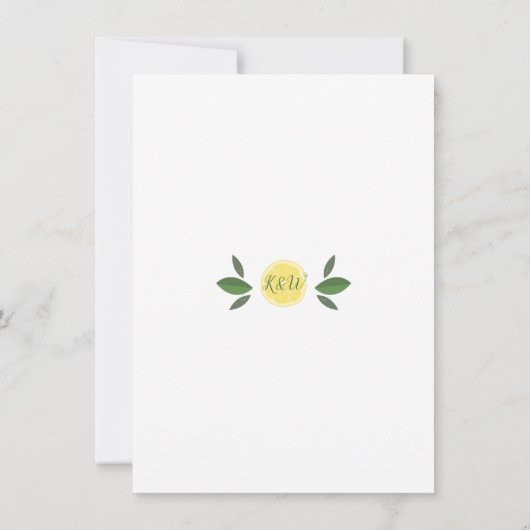 Baby Shower Dankgedicht Citroenen Bedankkaart (Achterkant)