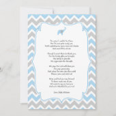 Baby shower Dankjewel, Blauwe olifant Bedankkaart (Voorkant)