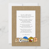 Baby shower Dankjewel Notities, rustieke sporten Kaart (Voorkant)