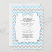 Baby shower Dankjewel Opmerkingen met gedicht Blau Bedankkaart (Voorkant)