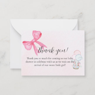Baby Shower Dankkaart Ontwerp Notitiekaartje