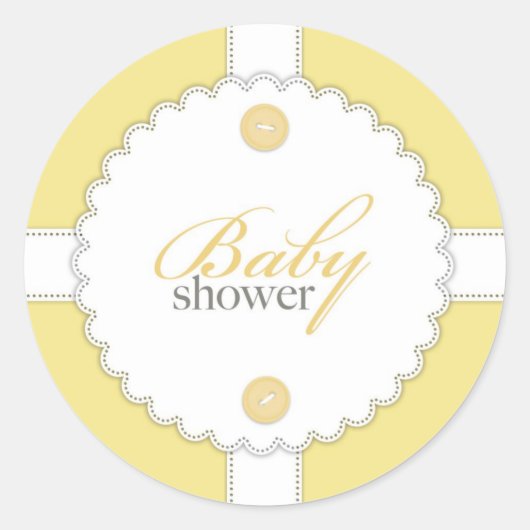Baby shower Dantel Neutral Sticker (Voorkant)