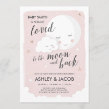 baby shower dat aan de Moon en de AchterUitnodigin