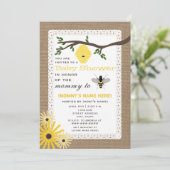 Baby shower dat door honingbijen wordt geschat kaart (Staand voorkant)