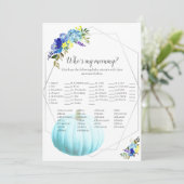 Baby shower dat mijn mama is | Blauw Kaart (Staand voorkant)
