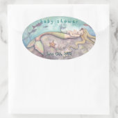 Baby shower Datum Stickers Zeemeermin en Baby (Tas)