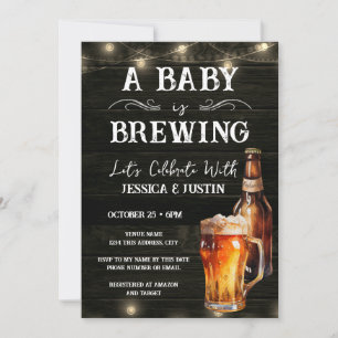 Baby Shower De baby is op komst Coed Modern Kaart