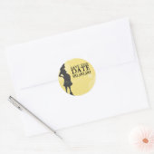 Baby shower De datum opslaan Ronde Sticker (Envelop)