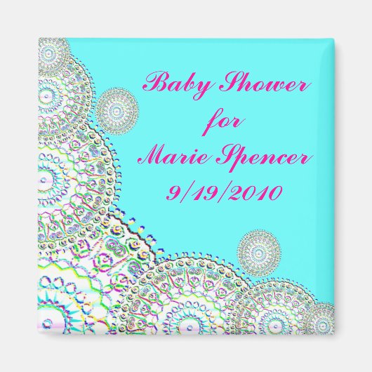 Baby shower De datummagneet opslaan Magneet (Voorkant)