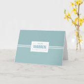 Baby shower, de kerstman blauw eenvoudig kaart (Gele Bloem)