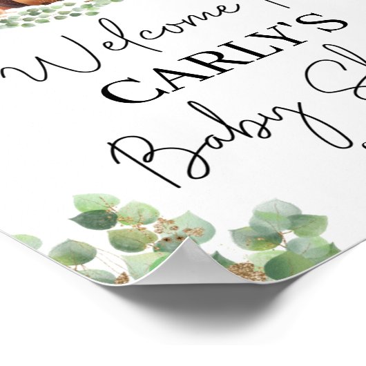 Baby shower Decor|Woodland animals| Welcome sign Poster (Hoek)
