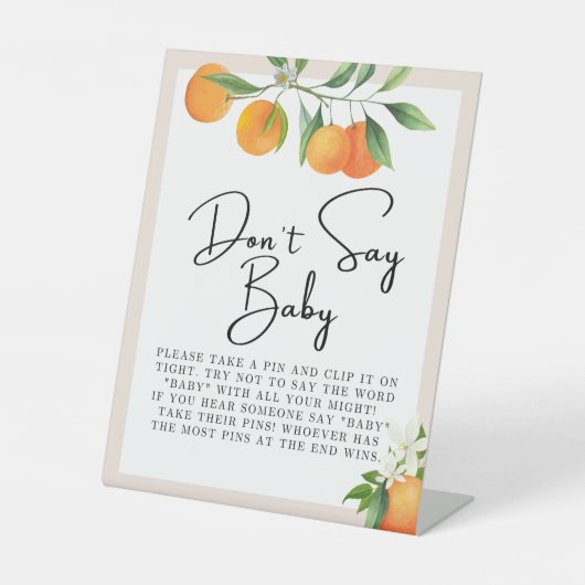 Baby shower Decoraties Neutraal Geslacht Tafelblad Reclamebord Met Voetstuk (Voorkant)