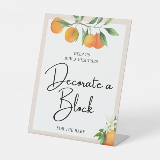 Baby shower Decoraties Neutraal Geslacht Tafelblad Reclamebord Met Voetstuk (Voorkant)