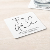 Baby shower Decorations Het Een Meisje Onderzetter (Schuin)