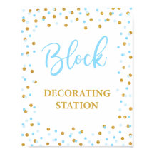 Baby shower decorteerstation blokkeren